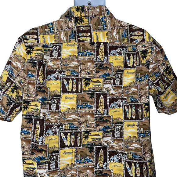 Le Fashion Vintage Car Surfboard Hawaiian Shirt M - Picture 7 of 10